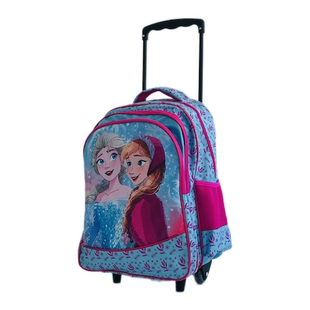 Troler mare pentru clasele primare 3 compartimente Frozen, 2 buzunare laterale [5]