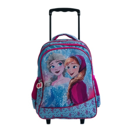 Troler mare pentru clasele primare 3 compartimente Frozen, 2 buzunare laterale [3]