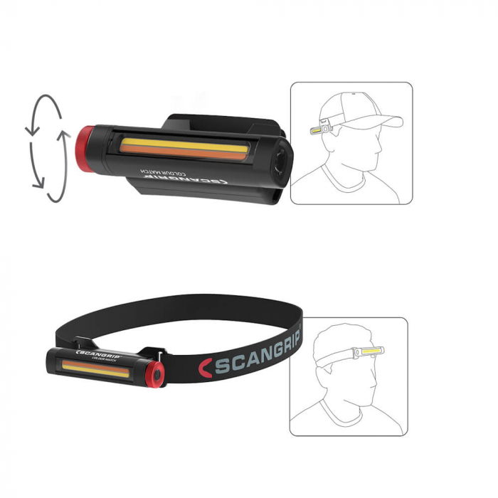 03.5659_Scangrip_UNIMATCH_Cob_Led_lampa_frontala_multifunctionala_inspectie_vopsea_handsfree_150+75_lumeni [9]