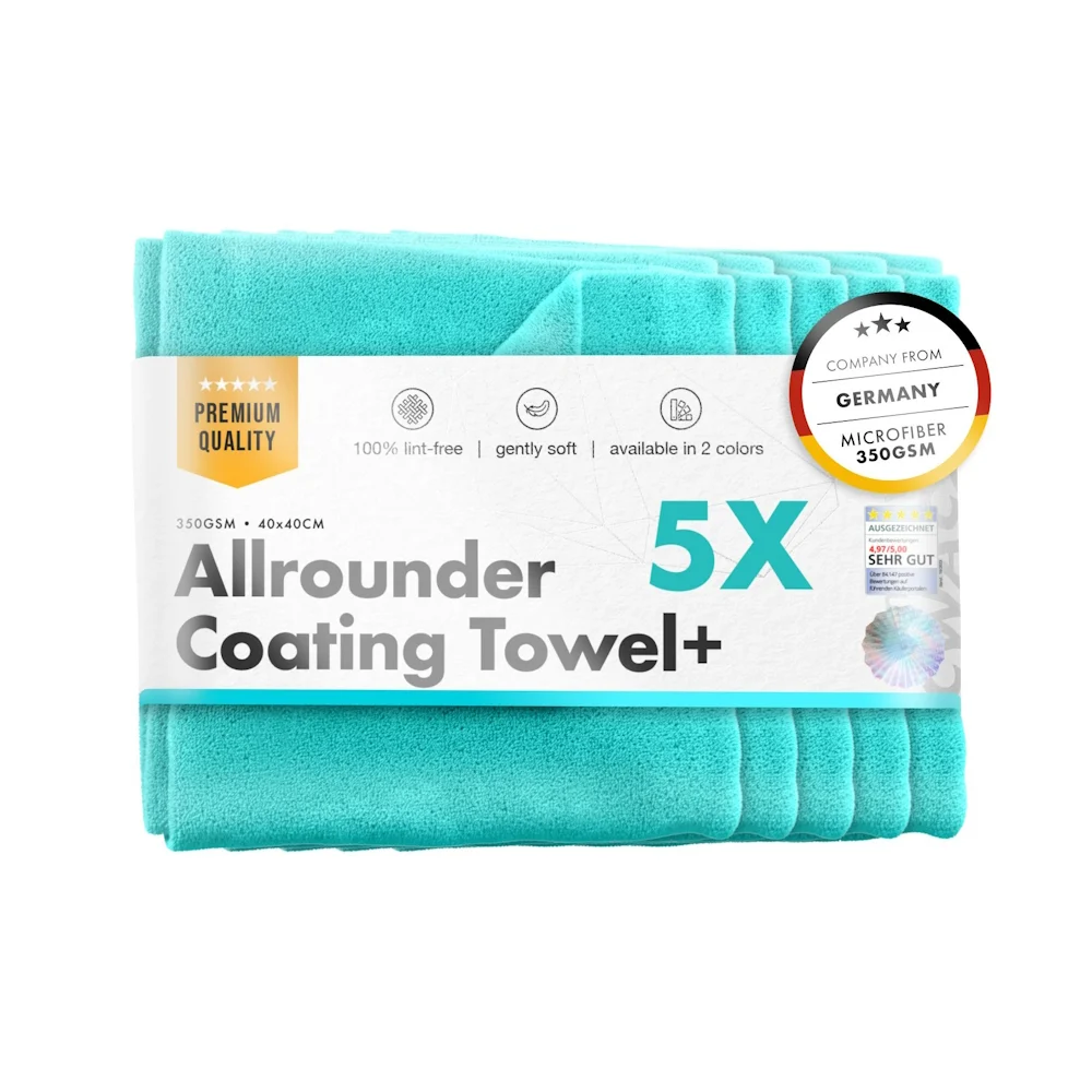 Produse microfibra - CW-AC350-TU-5_chemicalWorkz_Allrounder_Coating_Towel_350GSM_laveta_microfibra_universala_350_GSM_40x40cm_turcoaz_pachet_5buc