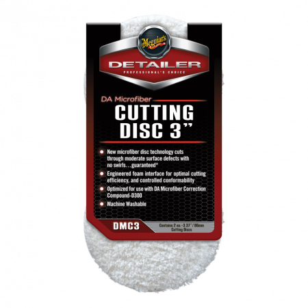 Detailing - DA Microfiber Cutting Disc 3", disc polish abraziv cu microfibra 7,62 cm, pachet 2 buc
