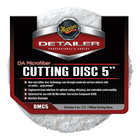 Detailing - DA Microfiber Cutting Disc 5", disc polish abraziv cu microfibra 12,7 cm, pachet 2 buc