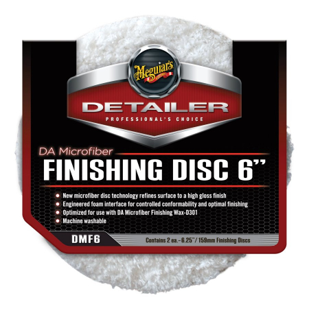 Polish - DA Microfiber Finishing Disc 6", disc polish finish cu microfibra 15,24 cm, pachet 2 buc