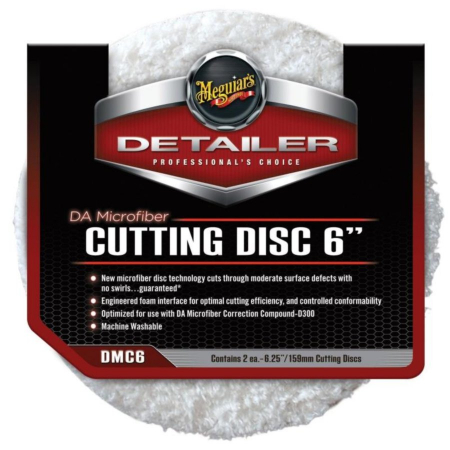 Detailing - DA Microfiber Cutting Disc 6", disc polish abraziv cu microfibra 15,24 cm, pachet 2 buc