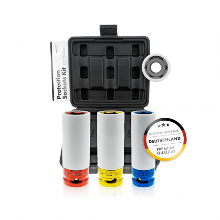 Elevatoare, cricuri - CW-PSK_chemicalWorkz_Protection_Sockets_3buc _Tubulare_cu_protectie_plastic_pentru_jante