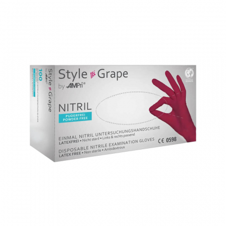 Protectie piele - 01186_AMPri_Style_Grape_manusi_nitril_fara_pudra_grena_cutie_100buc