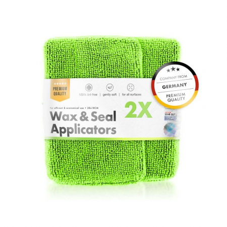Bureți, aplicatori - CW_MWSA_GR_chemicalWorkz_Wax_and_Seal_Applicators_aplicator_microfibra_pentru_ceara_si_sealant_verde_pachet_2buc.