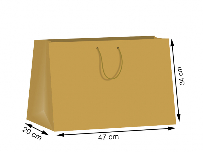 Punga cadou de hartie XXL aurie [4]