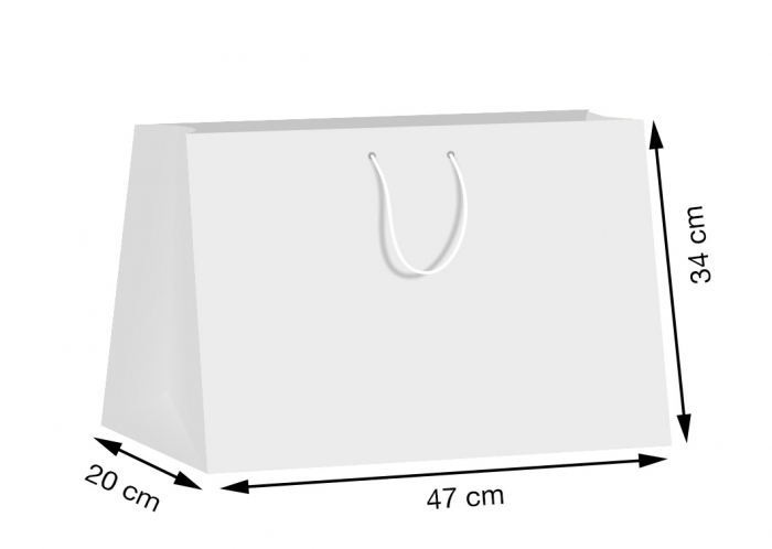 Punga cadou de hartie XXL ALBE [4]