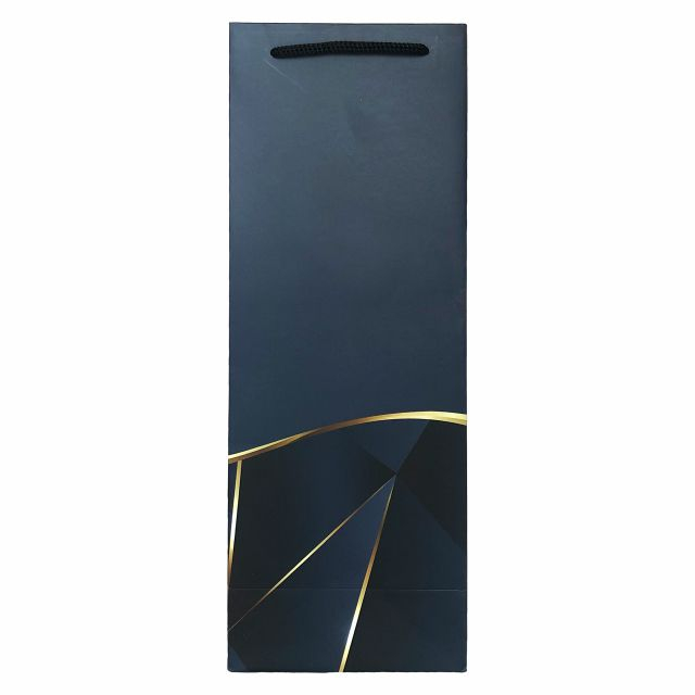 Punga de cadou pentru sticla model elegant bleumarin [4]