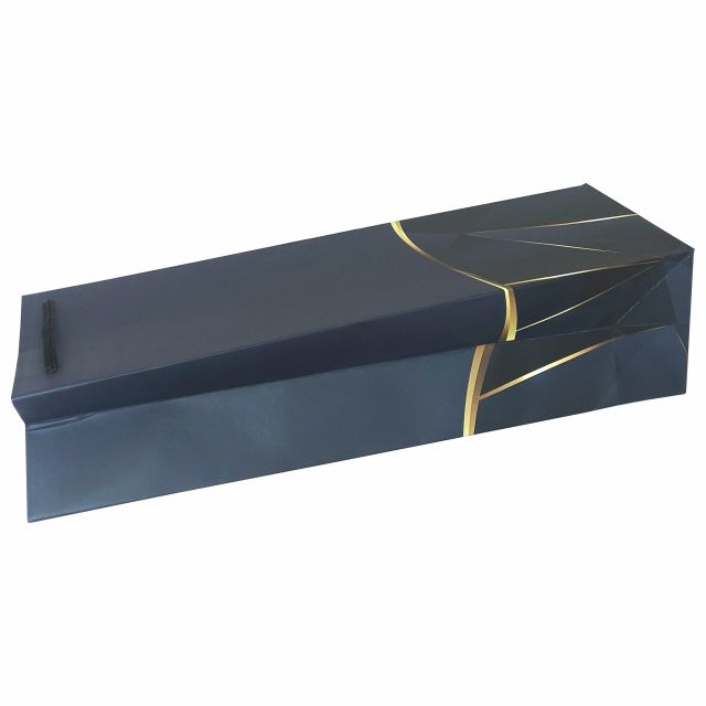Punga de cadou pentru sticla model elegant bleumarin [3]