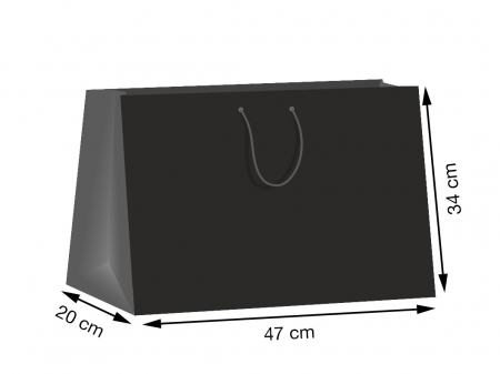 Punga cadou de hartie XXL negre [3]