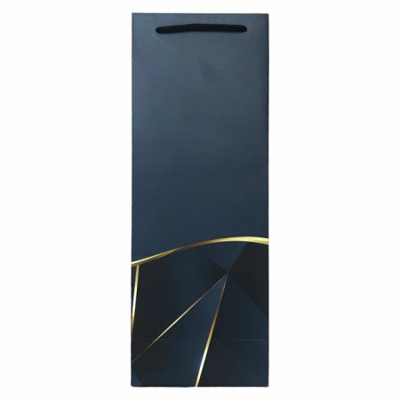Punga de cadou pentru sticla model elegant bleumarin [3]