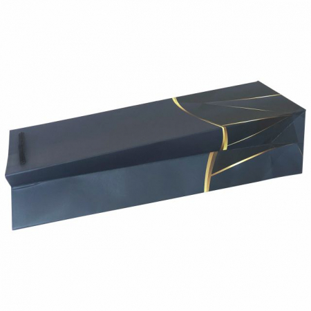 Punga de cadou pentru sticla model elegant bleumarin [1]