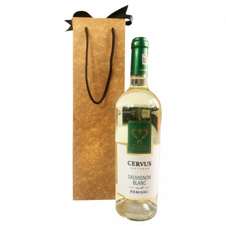 SET 10 Boxbag pungi cadou kraft natur pentru 1 sticla vin (35x10x9 cm) [1]
