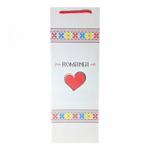 Punga de cadou pentru sticla model FROM ROMANIA WITH LOVE [1]
