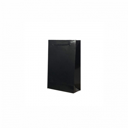 Pungi cadou LUX - Punga cadou de hartie uni mica neagra