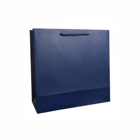 Pungi cadou PATRATE - Punga cadou de hartie uni patrata BLEUMARIN
