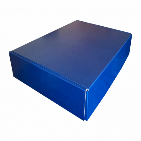 Cutii autoformare 33x23x8 cm - Cutie microondul cu autoformare albastra 33x23x8 cm