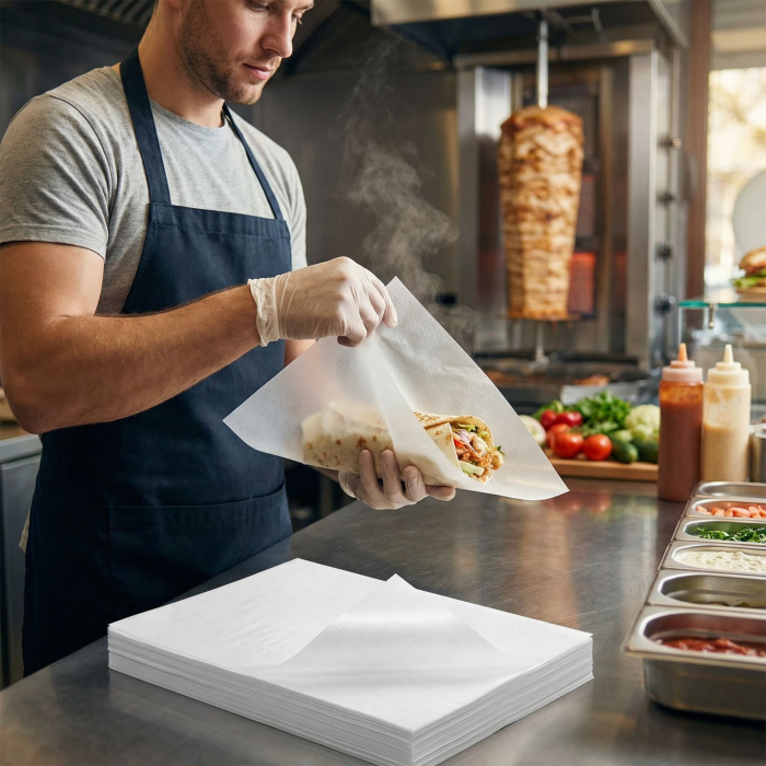 Hartie alba cu polietilena, 35x50 cm, 60+10g, 1 sul de 10 kg [4]