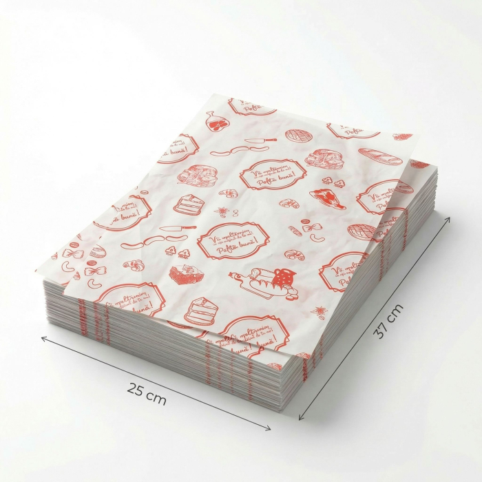 Hartie de impachetat cu polietilena, 25x37 cm, 60+10g,  cutie de 10 kg [2]