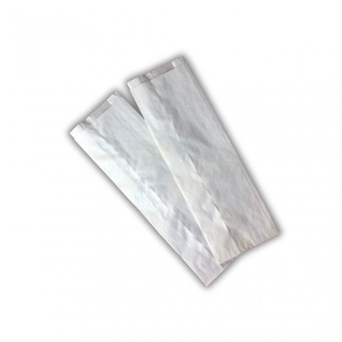 Punga pentru sandwich-uri si baghete 12x5x36 cm din hartie alba rezistenta la grasimi [3]