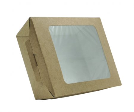 Cutii pentru paste din carton - cutie-paste-cu-fereastra-natur-PaperBag-ambalaje-fast-food