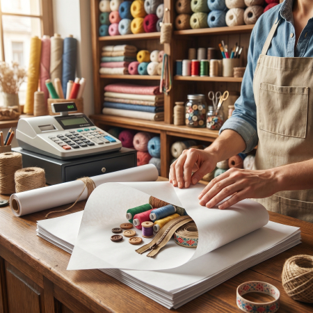 Hartie de impachetat | ambalat - Hartie alba de impachetat, 100x70 cm, 54 g, 1 sul de 10 kg