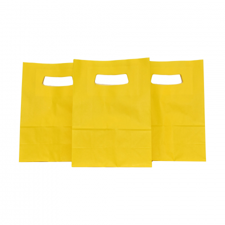 Pungi hartie cu maner - sacose-galbene-cu-maner-decupat-color-galben-18-x-9-x-25-cm-CMD-PaperBag