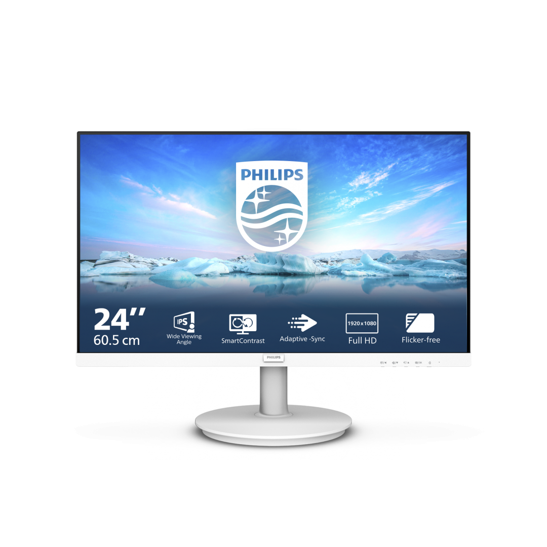 MONITOR  PHILIPS 23.8 inch, Alb, home, office, VA, Full HD (1920 x 1080), Wide, 250 cd/mp, 4 ms, HDMI, VGA, Boxe Cod Produs: 241V8AW/00 [8]