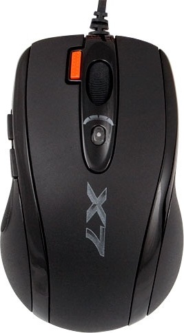 Periferice - MOUSE A4TECH gaming, cu fir, USB, optic, 2000 dpi, butoane/scroll 7/1, negru, iluminare, butoane programabile, Cod Produs: X-710MK