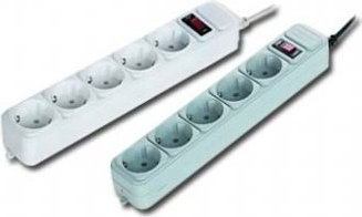 Prize si prelungitoare - PRELUNGITOR GEMBIRD, Schuko x 5, conectare prin Schuko (T), cablu 4.5 m, 16 A, protectie supratensiune, protectie copii, gri, Cod Produs: SPG3-B-15C