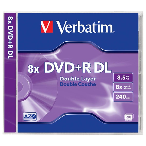 Blank-uri - DVD+R VERBATIM  8.5GB, 240min, viteza 8x, Double Layer, 5Pack, Jewel Case, Cod Produs: 43541