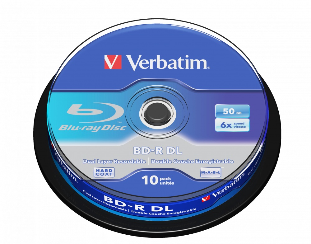 Blank-uri - BLANCURI  Verbatim BD-R VERBATIM DL 6X 50GB WHITE BLUE 10SP, Cod Produs: 43746