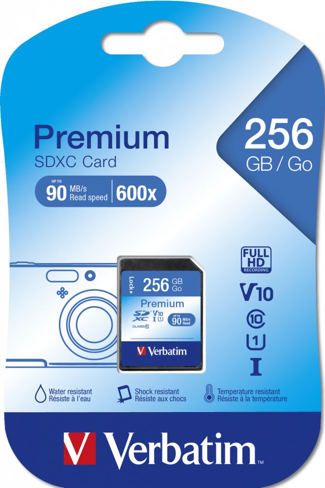 MEMORIE SD CARD VERBATIM 256GB CLASA 10 Cod Produs: 44026 [1]