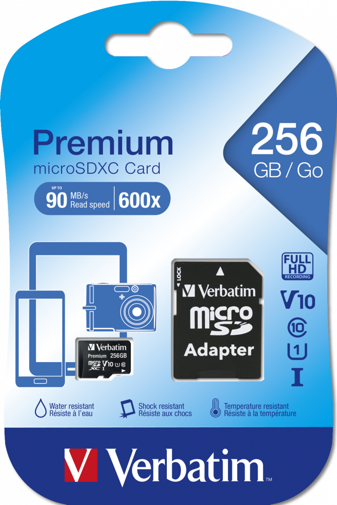 MEMORIE SD CARD VERBATIM 256GB CLASA 10 ADAPTOR INCLUS Cod Produs: 44087 [2]
