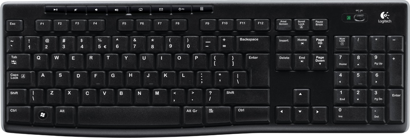 Tastaturi - TASTATURA LOGITECH wireless, multimedia, 8 taste multimedia, black, Cod Produs: 920-003738