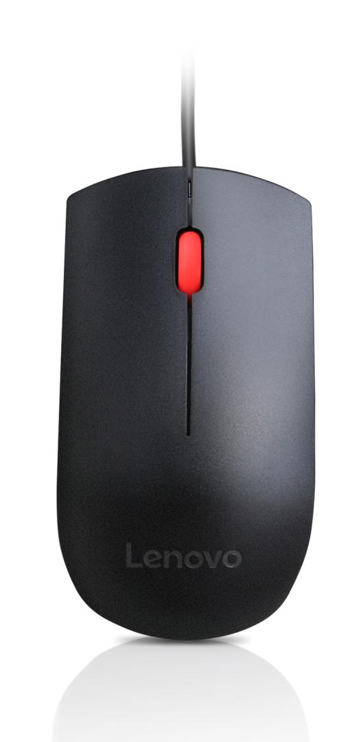 MOUSE LENOVO, PC sau NB, cu fir, USB, optic, 1600 dpi, butoane/scroll 3/1, , negru, Cod Produs: 4Y50R20863 [1]