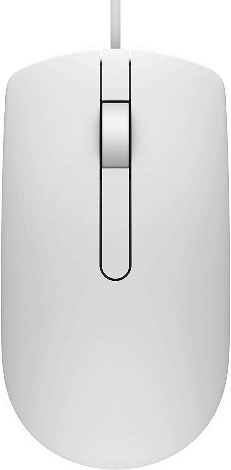 MOUSE DELL, PC sau NB, cu fir, USB, optic, 1000 dpi, butoane/scroll 3/1, , alb, Cod Produs: 570-AAIP [1]
