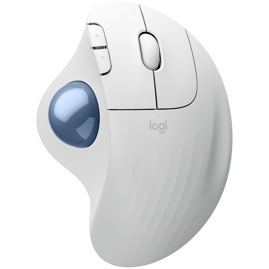 Electronice - LOGITECH ERGO M575S Wireless Trackball  - OFFWHITE+BLUE BALL - BT - EMEA28-935 Cod Produs: 910-007030