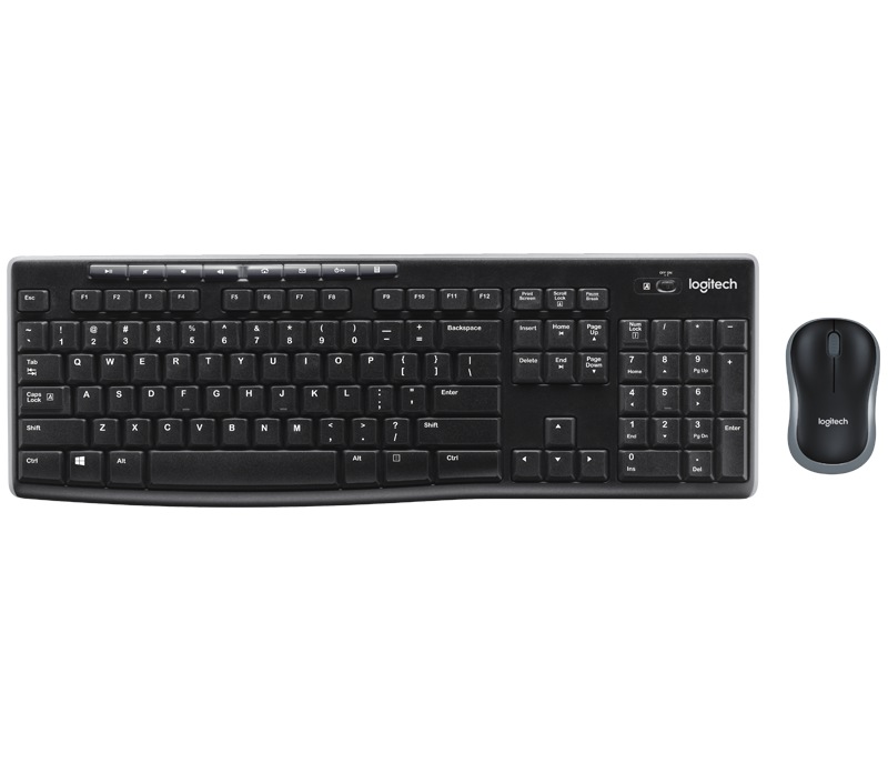 Tastaturi - KIT wireless LOGITECH, tastatura wireless multimedia + mouse wireless 3 butoane, black, Cod Produs: 920-004508
