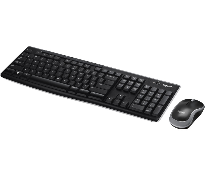 KIT wireless LOGITECH, tastatura wireless multimedia + mouse wireless 3 butoane, black, Cod Produs: 920-004508 [1]