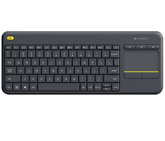 Tastaturi - TASTATURA LOGITECH wireless, cu touchpad, black, Cod Produs: 920-007145