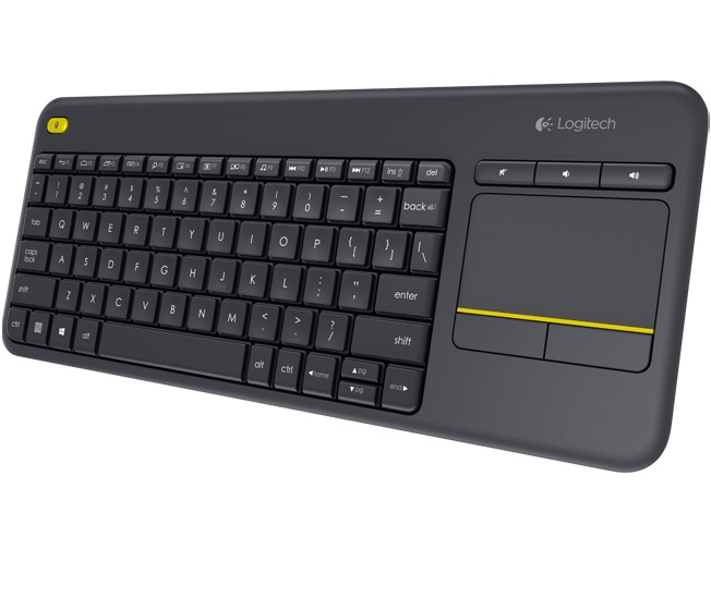 TASTATURA LOGITECH wireless, cu touchpad, black, Cod Produs: 920-007145 [1]