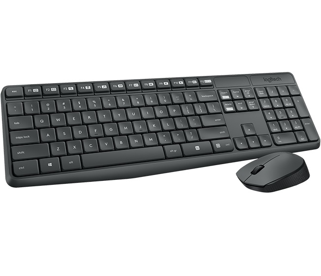KIT wireless LOGITECH, tastatura wireless multimedia + mouse wireless 3 butoane, black, Cod Produs: 920-007931 [2]