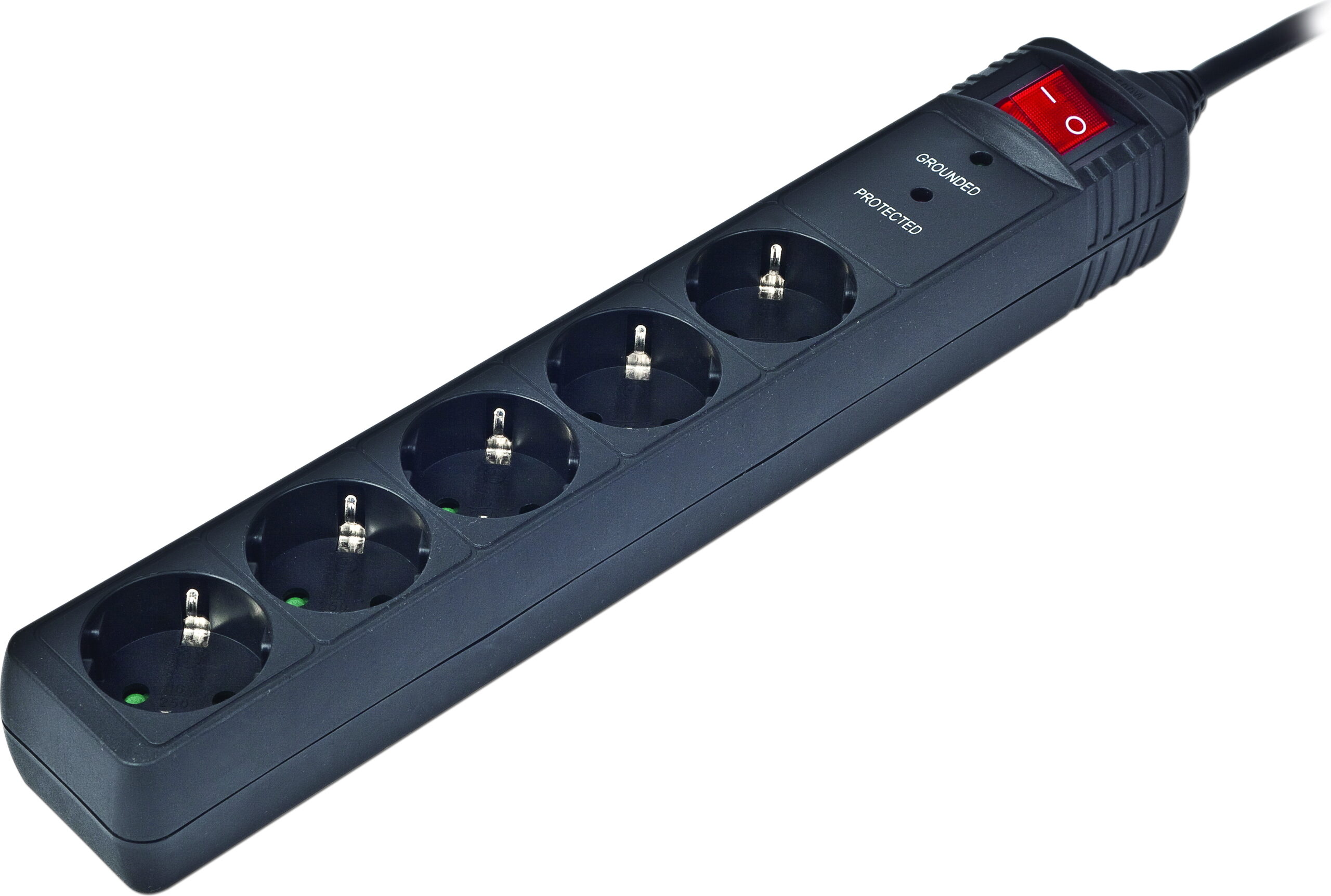 Prize si prelungitoare - PRELUNGITOR GEMBIRD, Schuko x 5, conectare prin Schuko (T), cablu 4.5 m, 16 A, protectie supratensiune, protectie copii, negru, Cod Produs: SPG5-C-15