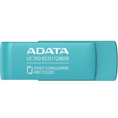 Electronice - MEMORIE USB 3.2 ADATA 128 GB, protectie slide laterala, carcasa plastic, albastru, Cod Produs: UC310E-128G-RGN