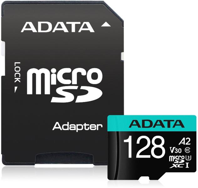 Electronice - CARD MicroSD ADATA, 128 GB, microSDHC, clasa 10, standard UHS-I U3, Cod Produs: AUSDX128GUI3V30SA2