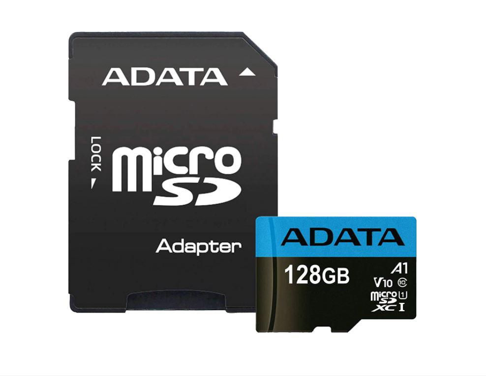 CARD MicroSD ADATA, 128 GB, MicroSDXC, clasa 10, standard UHS-I U1, Cod Produs: AUSDX128GUICL10A1 [1]