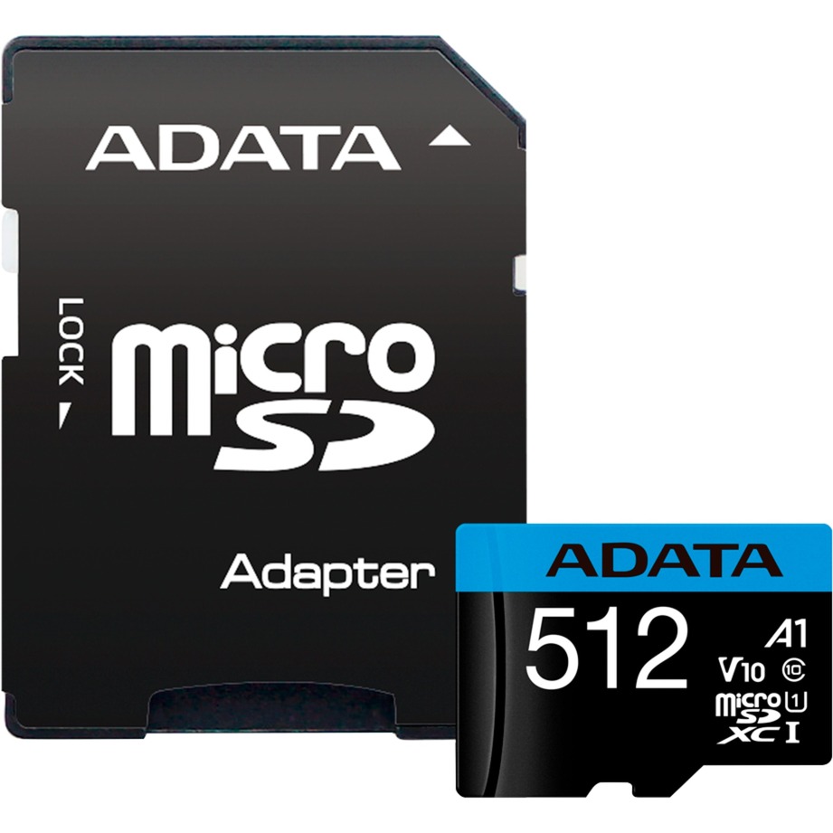 Electronice - CARD MicroSD ADATA, 512 GB, MicroSDXC, clasa 10, standard UHS-I U1, Cod Produs: AUSDX512GUICL10A1-RA1